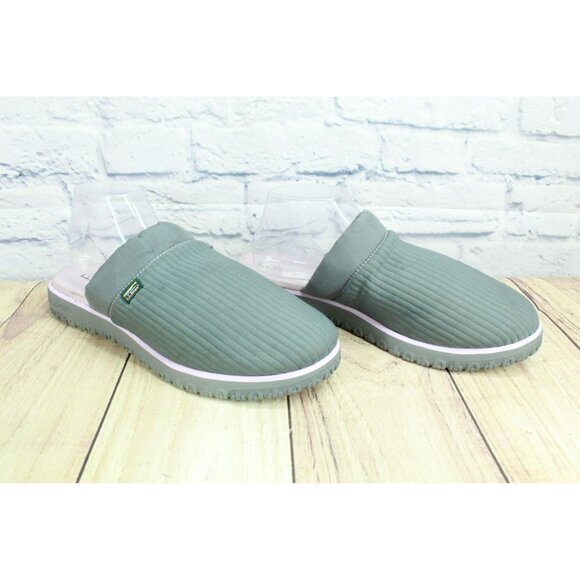 LL Bean Gray Nylon Slip On Airlight Scuffs Indoor Cozy Slippers Size 11 M - Picture 3 of 11